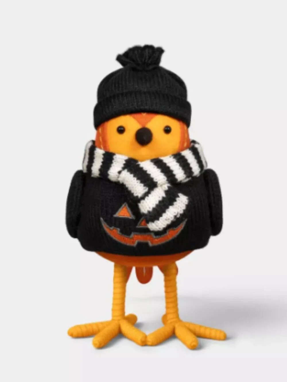 NWT Featherly Friends™ 'Flicker' Pumpkin Fabric Bird Figurine - Hyde and EEK!